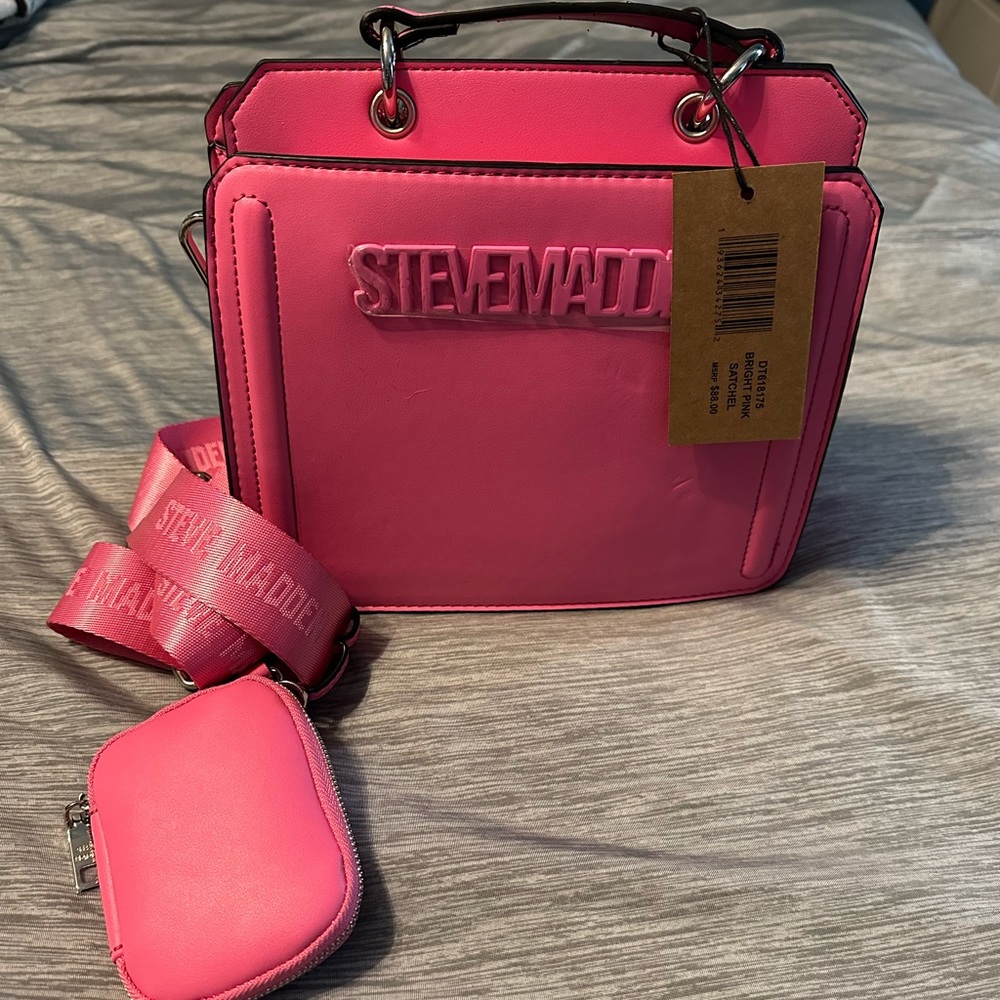 Steve Madden satchel. Pink color. New with tags. Never used.